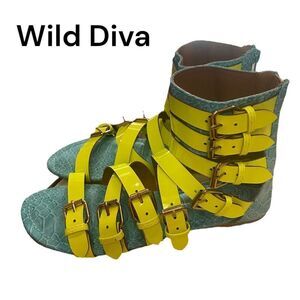 WILD DIVA Tanaya 529 Women's Buckled Strappy Zipper Gladiator Flat Sandals 5.5
